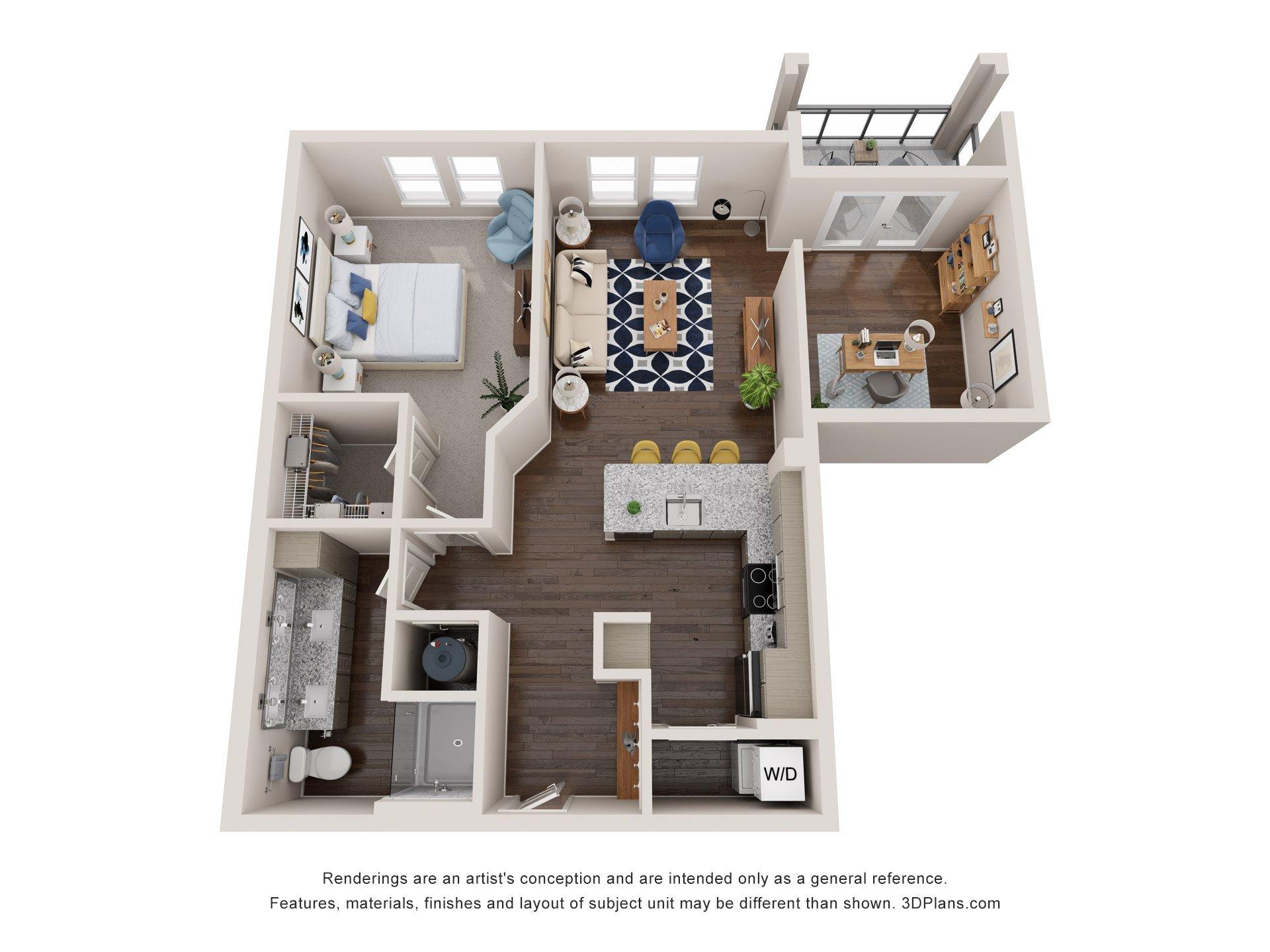 One Bedroom w/ Den - Ashley Deluxe