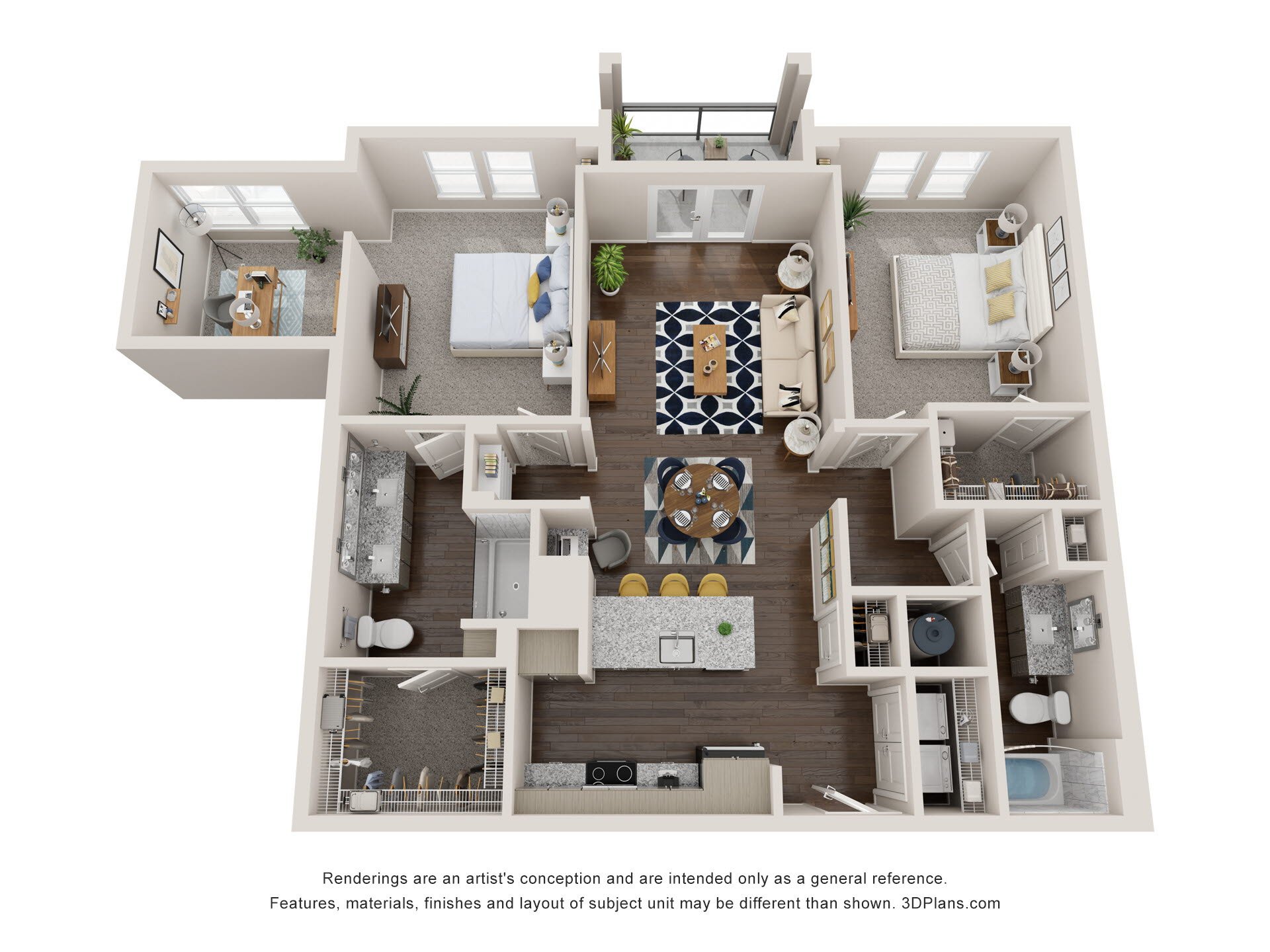 Two Bedroom w/ Den - Savannah Deluxe B